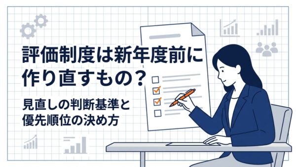 評価制度は新年度前に作り直すもの？〜見直しの判断基準と優先順位の決め方〜